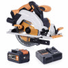 Sega circolare a batteria 165mm Evolution R165CCS-Li con lama multi-materiale TCT, batteria da 4Ah e caricabatterie rapido.