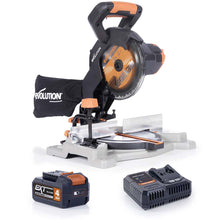 Troncatrice angolare a batteria Evolution R185CMS-Li da 185 mm con lama multi-materiale TCT, batteria da 4 Ah e caricabatterie