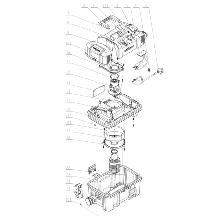 Evolution R15VAC Aspiratore Ricambi