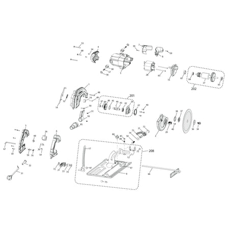 Evolution R165CCSL Sega circolare Ricambi