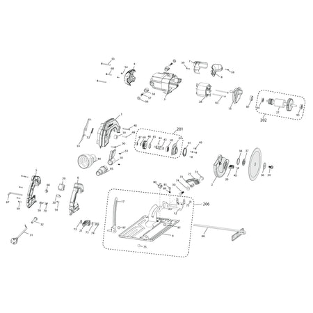Evolution R185CCSL Sega circolare Ricambi