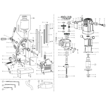 Evolution S28MAG Trapano magnetico Ricambi