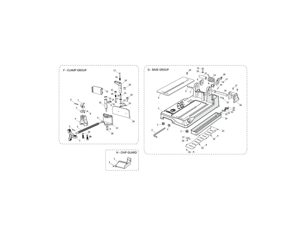Evolution S355CPS Troncatrice Ricambi (Sezione base)