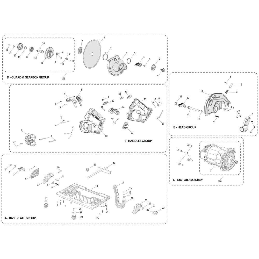 R185CCSX-LI Sega circolare a batteria Ricambi