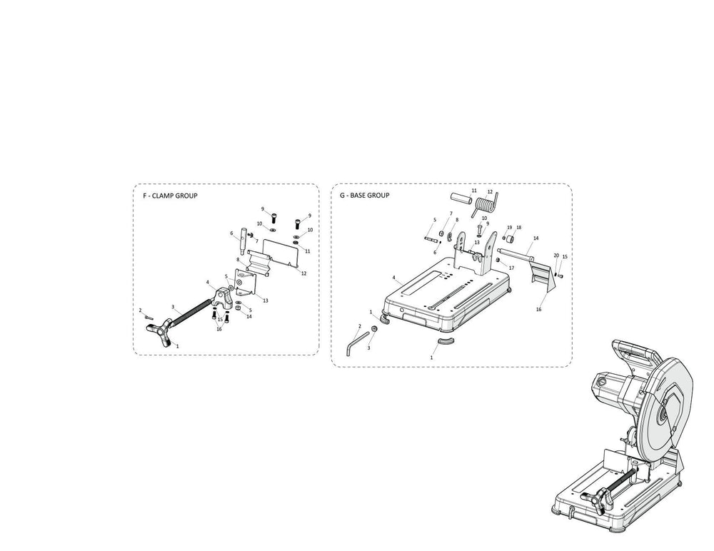 Evolution R355CPS Troncatrice Ricambi (Sezione base)