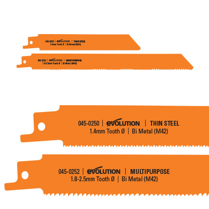2 lame per seghetto alternativo universali Evolution – Multi-materiale