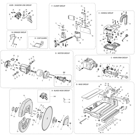 S355CPS-G2 Troncatrice Ricambi