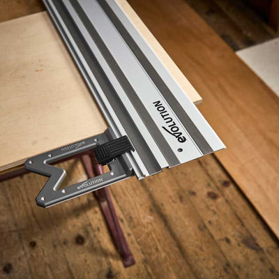 Squadra universale Evolution in alluminio monoblocco per binario di guida al taglio